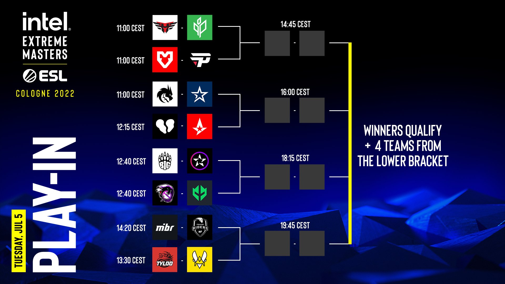 Play-in matches and group line-ups for IEM Cologne announced