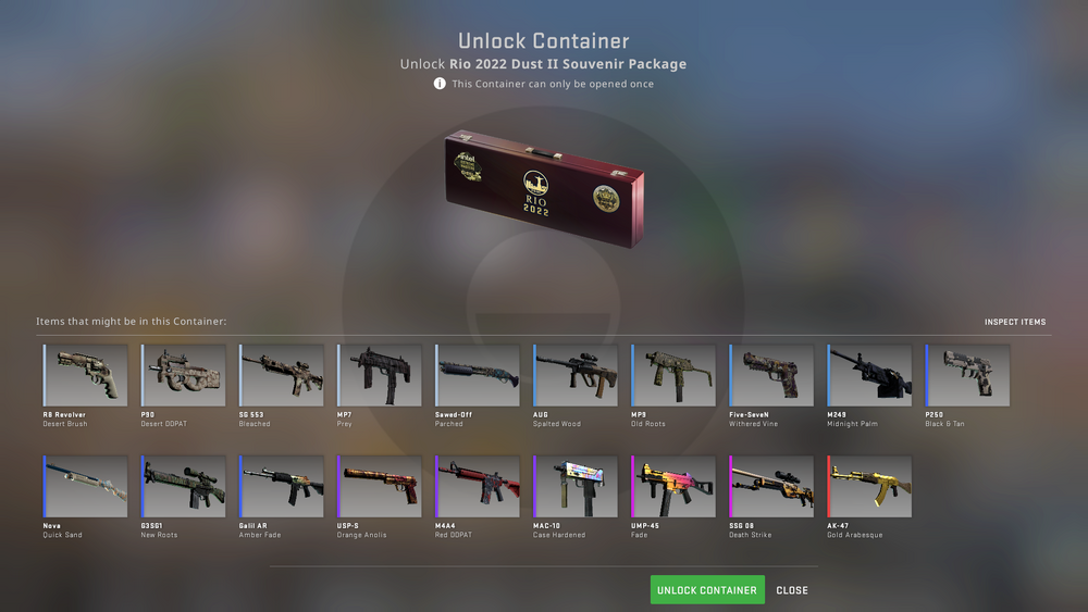 What are the differences between souvenir cases in CS:GO
