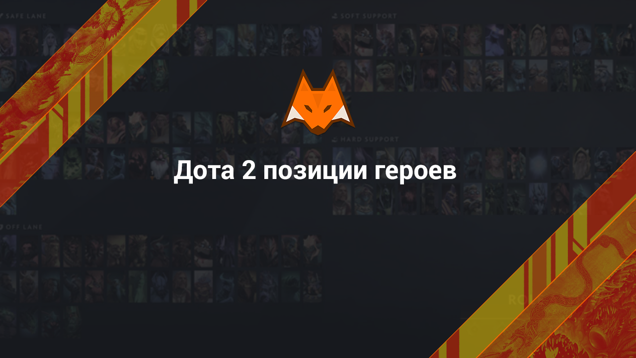 Dota 2 hero positions