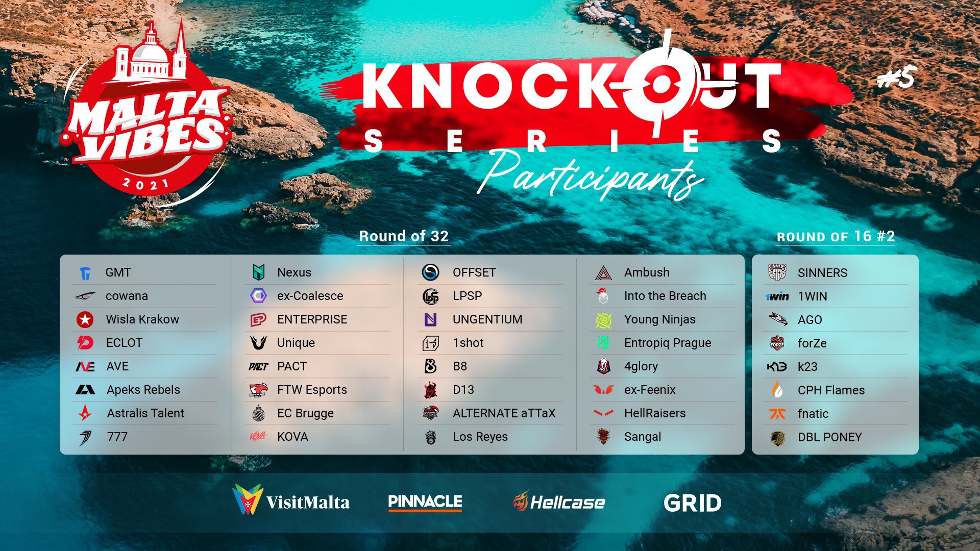 The shortlist for the Malta Vibes Knockout Series 5 has been finalized