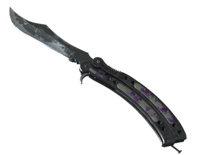 ★ StatTrak™ Butterfly Knife | Ultraviolet (Battle-Scarred)