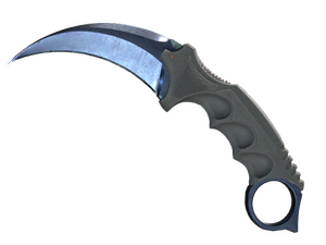 ★ Karambit | Blue Steel (Battle-Scarred)